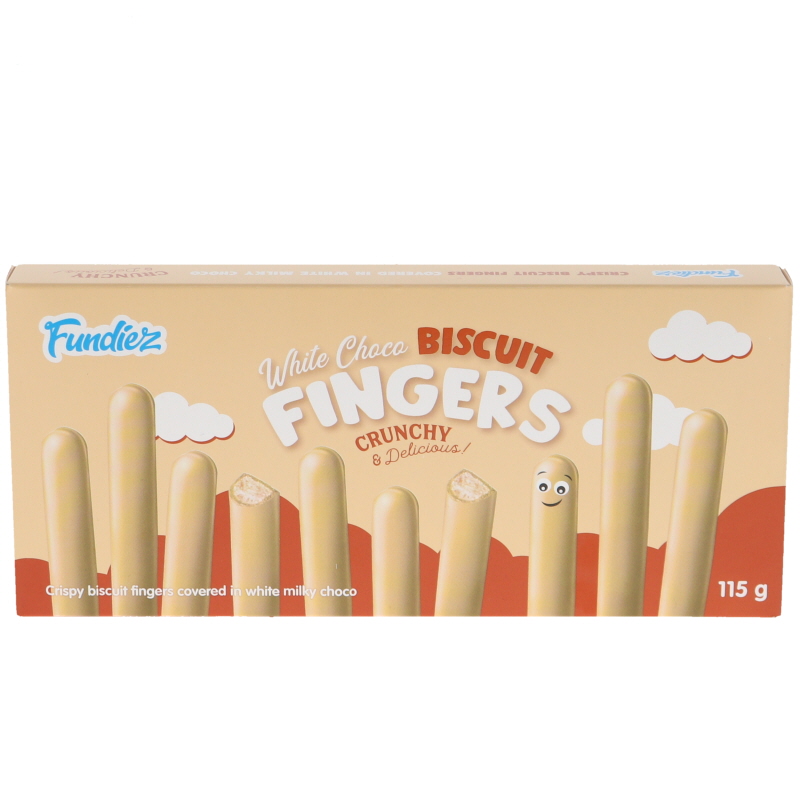 Fun Chokladfingrar Vit Choklad 115g - 33% rabatt