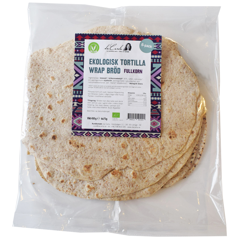 Tortillawraps Fullkorn 6 * 75 g - 60% rabatt
