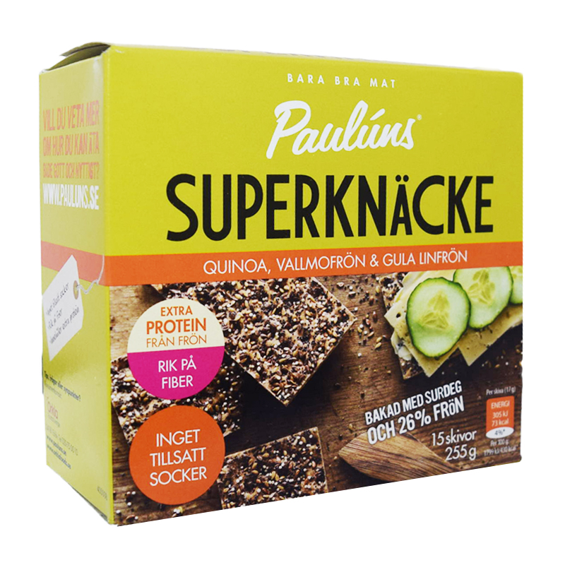Knäckebröd Quinoa- & Vallmofrön 255g - 42% rabatt