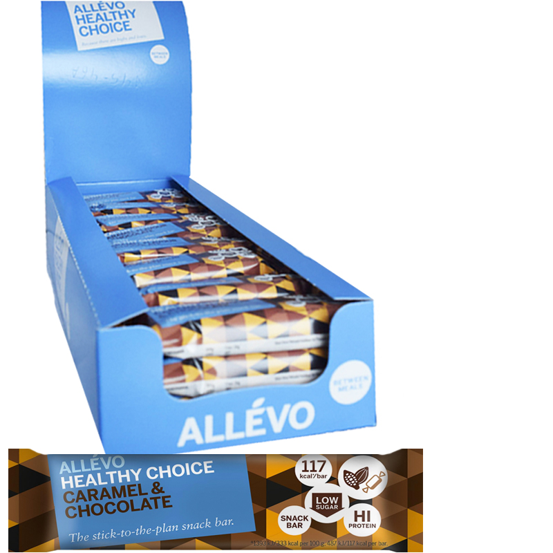 Hel Låda Snack Bar "Chocolate & Caramel Flavor" 24 x 35g - 47% rabatt