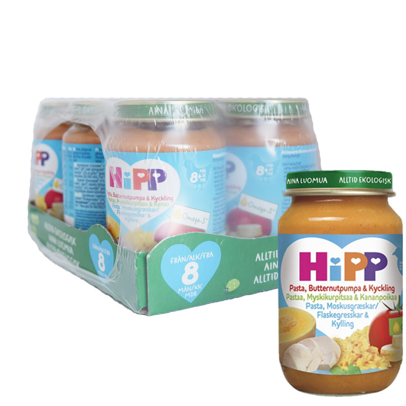 Hel Låda Barnmat Pasta & Kyckling 6 x 190g - 72% rabatt
