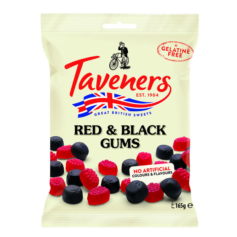 Godis "Red & Black Gums" 165g - 22% rabatt