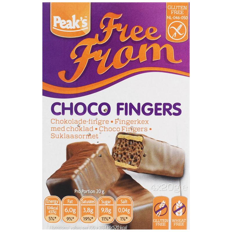 Chokladkakor "Wafer Choco Fingers" 4 x 20g - 43% rabatt
