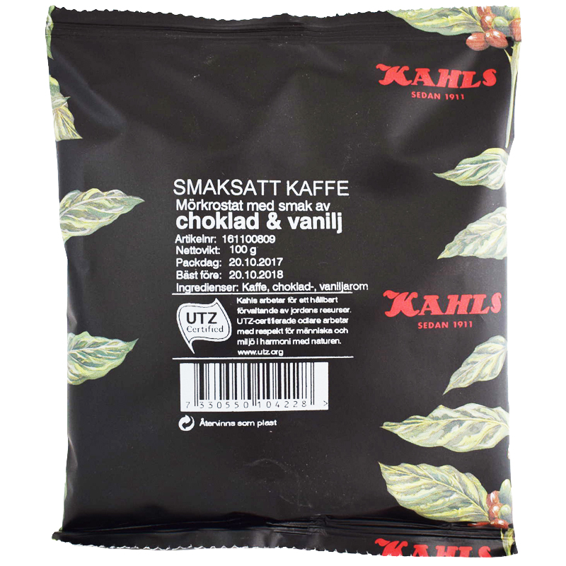 Kaffe Mörkrostat Choklad & Vanilj 100g - 66% rabatt