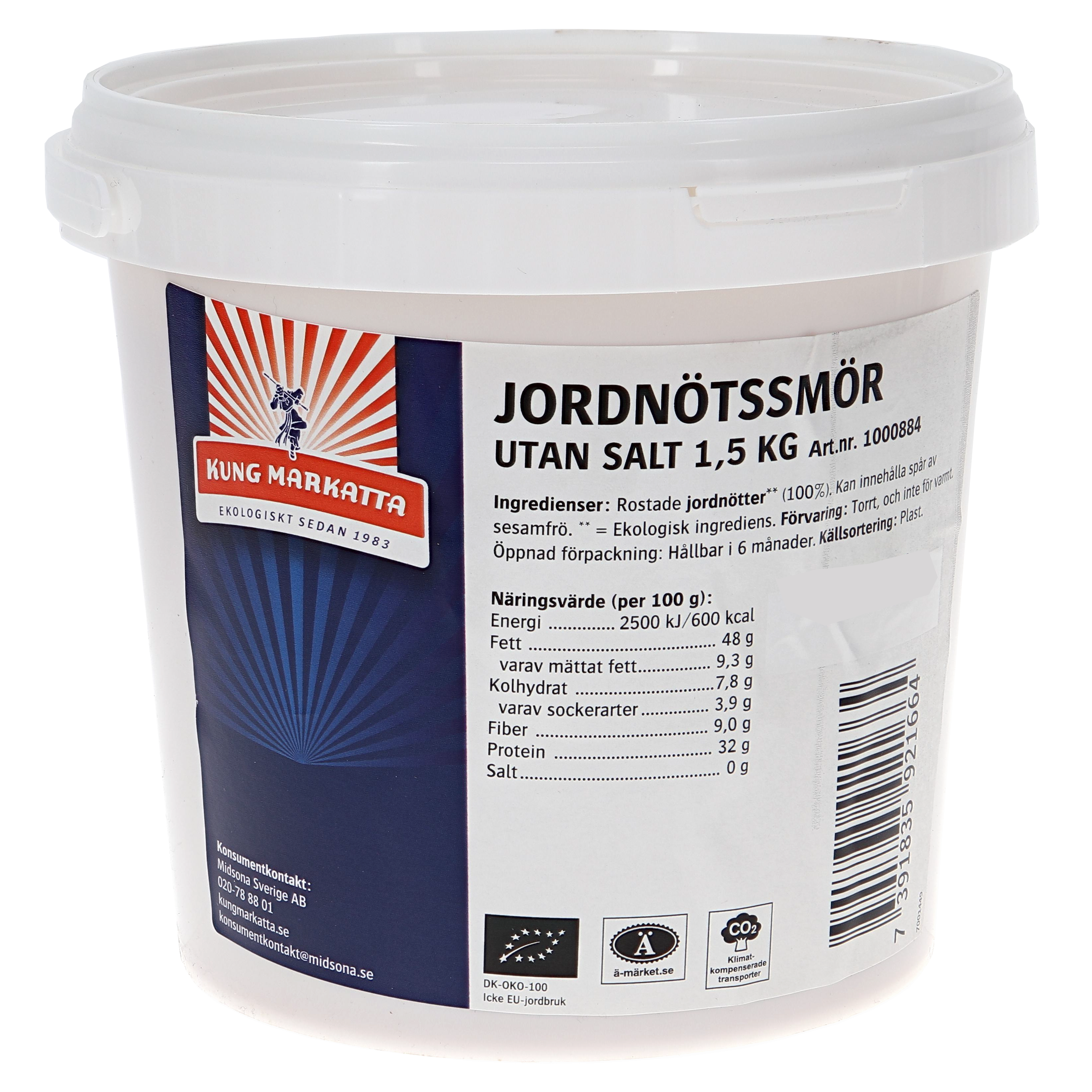 Jordnötssmör 1,5kg - 34% rabatt