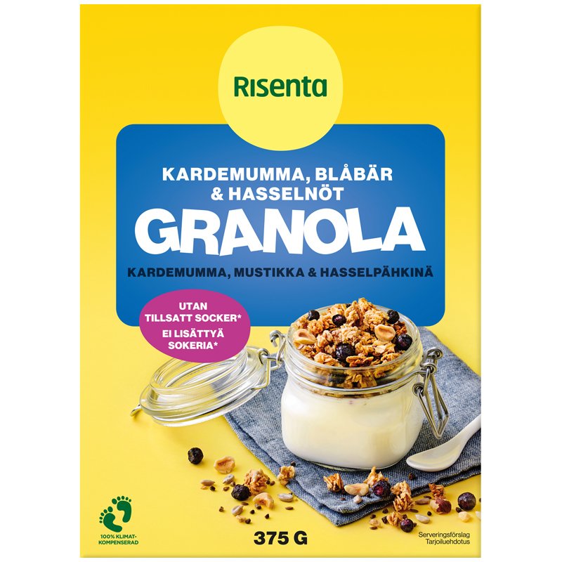 Granola Kardemumma, Blåbär & Hasselnöt 375g - 34% rabatt