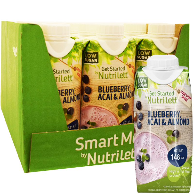 Hel Låda Måltidsersättning "Blueberry, Acai & Almond" 12 x 330ml - 31% rabatt