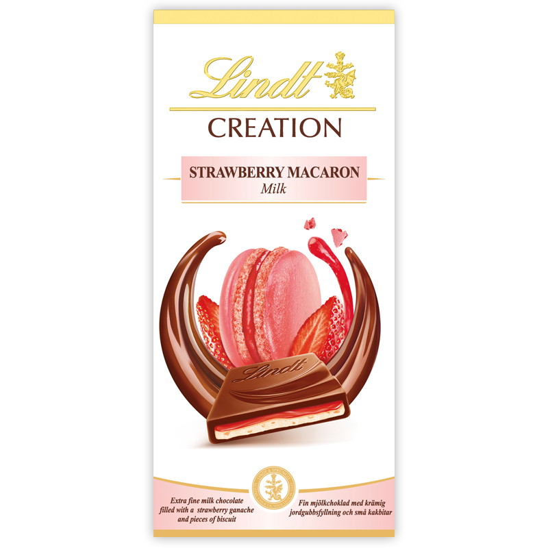 Mjölkchoklad "Strawberry Macron" 140g - 37% rabatt