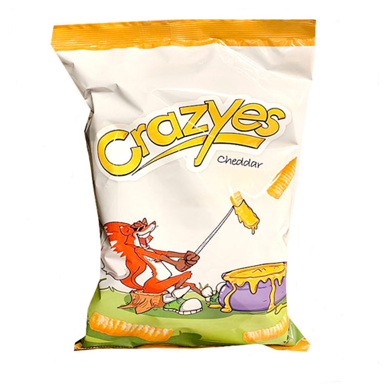 Majschips "Crazyes" Cheddar 125g - 25% rabatt
