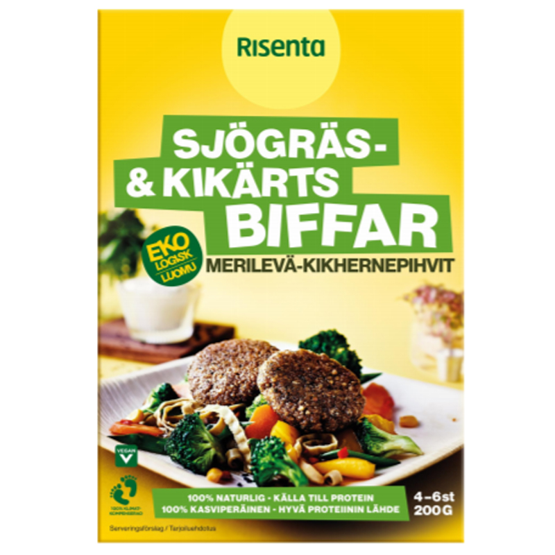 Eko Sjögräs- och Kikärtsbiffar 200g - 30% rabatt