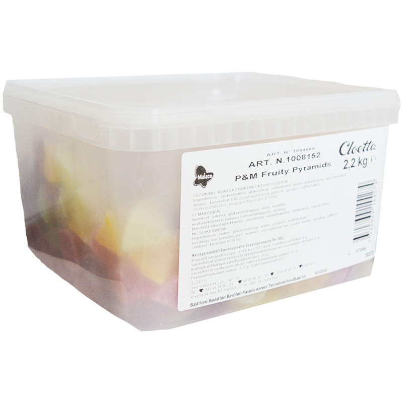 Hel Låda Godis "Fruity Pyramids" 2,2kg - 35% rabatt