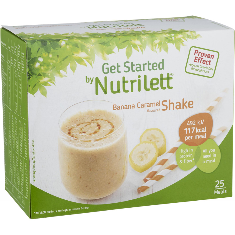 Måltidsersättningsshake "Caramel & Banana" 25 x 33g - 73% rabatt