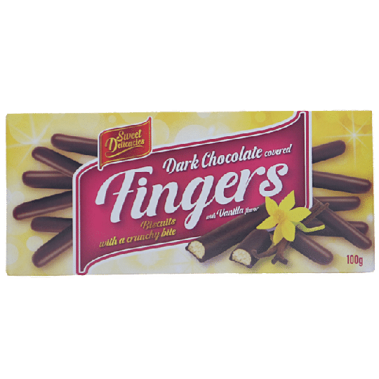 Sweet delicacies Fingers Mörk choklad Vanilj