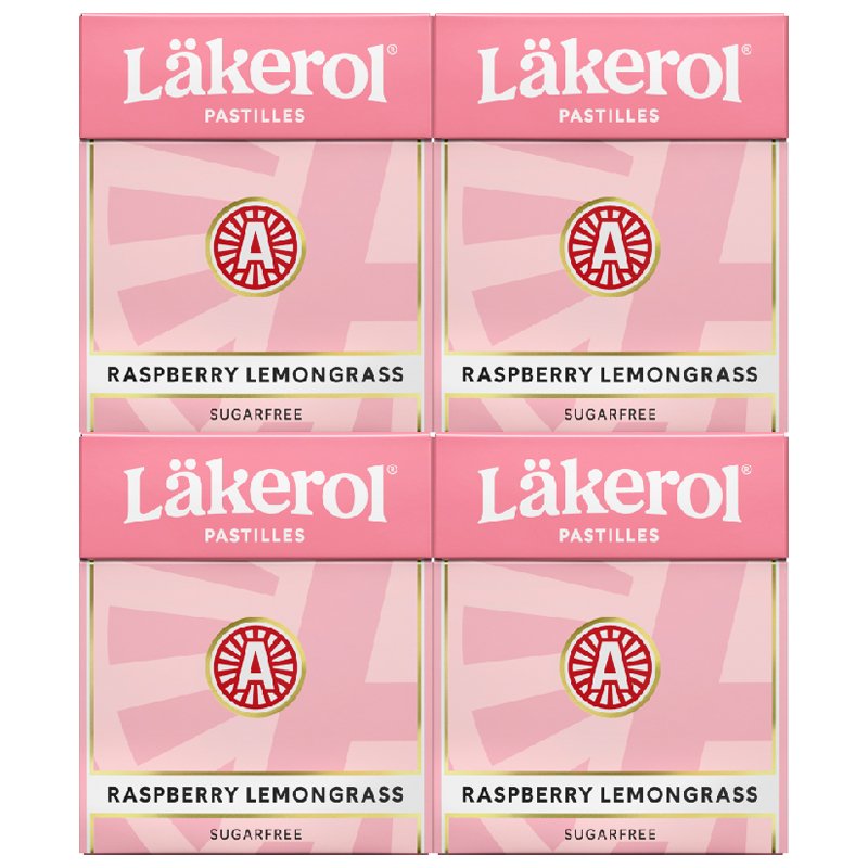 Läkerol Raspberry Lemongrass 4-pack - 37% rabatt