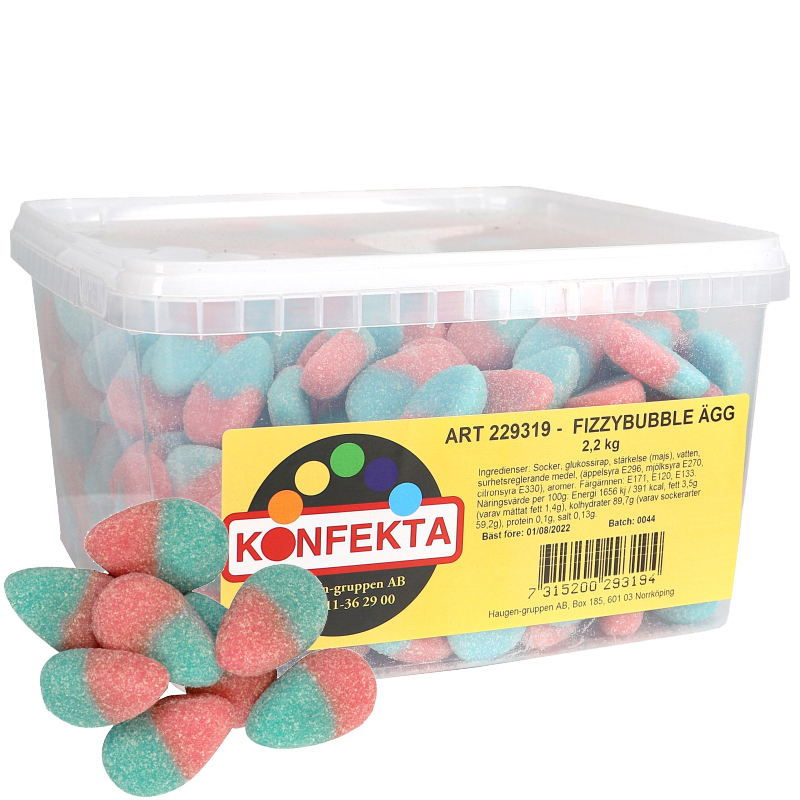 Fizzybubble ägg 2,2 kg - 45% rabatt