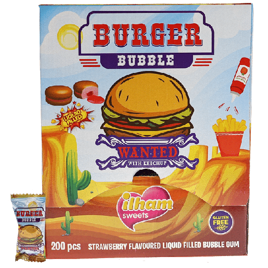 ilham sweets Tuggummi Burgare 200 st