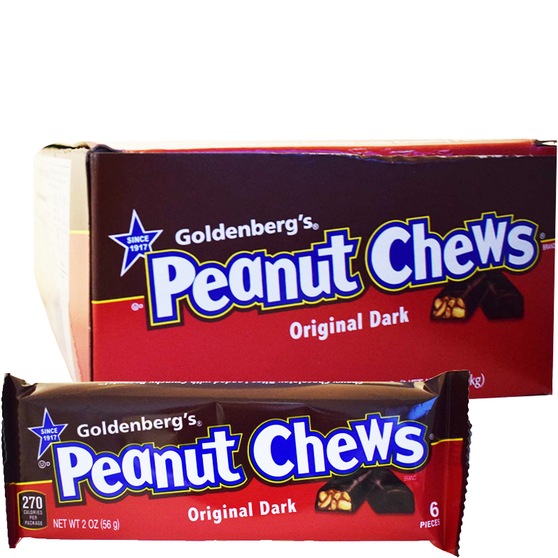 Hel Låda Choklad "Peanut Chews" 24 x 56g - 40% rabatt