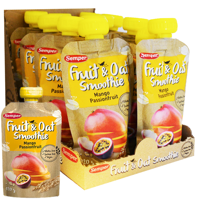Hel Låda Smoothie "Mango & Passionsfrukt" 12 x 120g - 47% rabatt