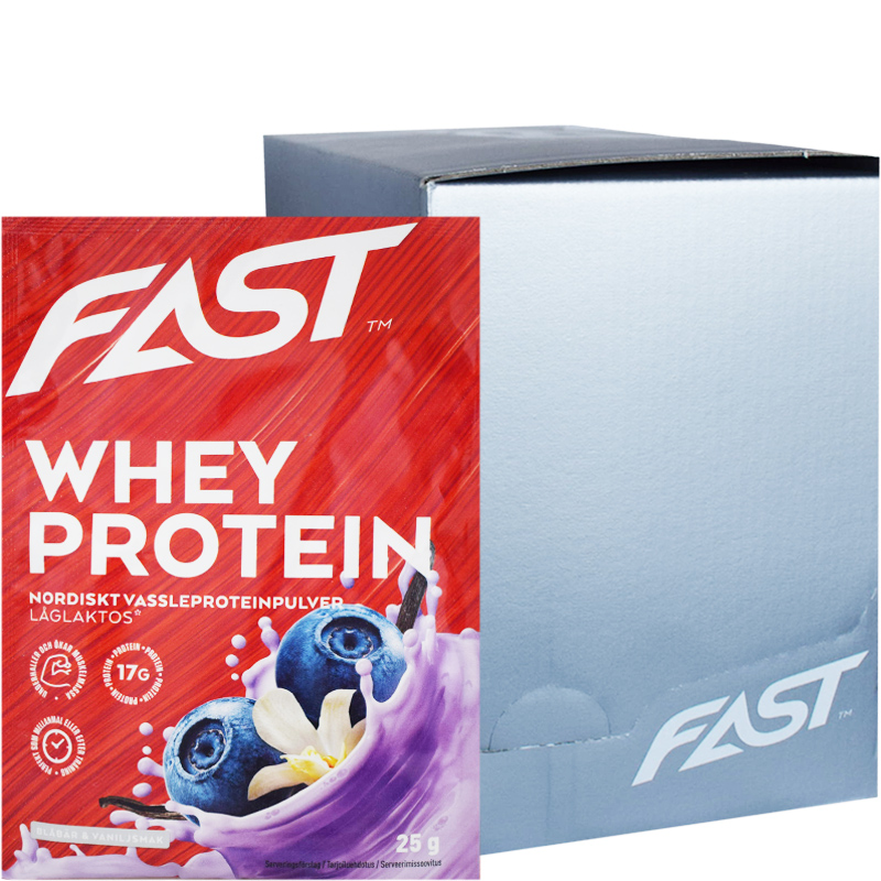 Hel Låda Proteinpulver Blåbär & Vanilj 20 x 25g - 80% rabatt