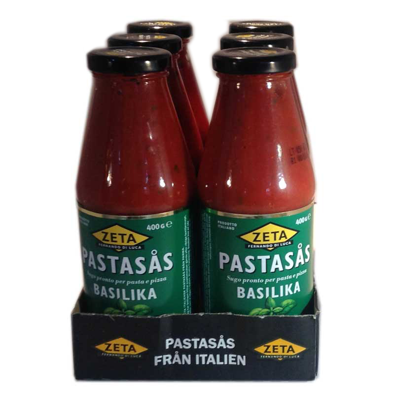 Hel låda pastasås Zeta Basilika - 50% rabatt
