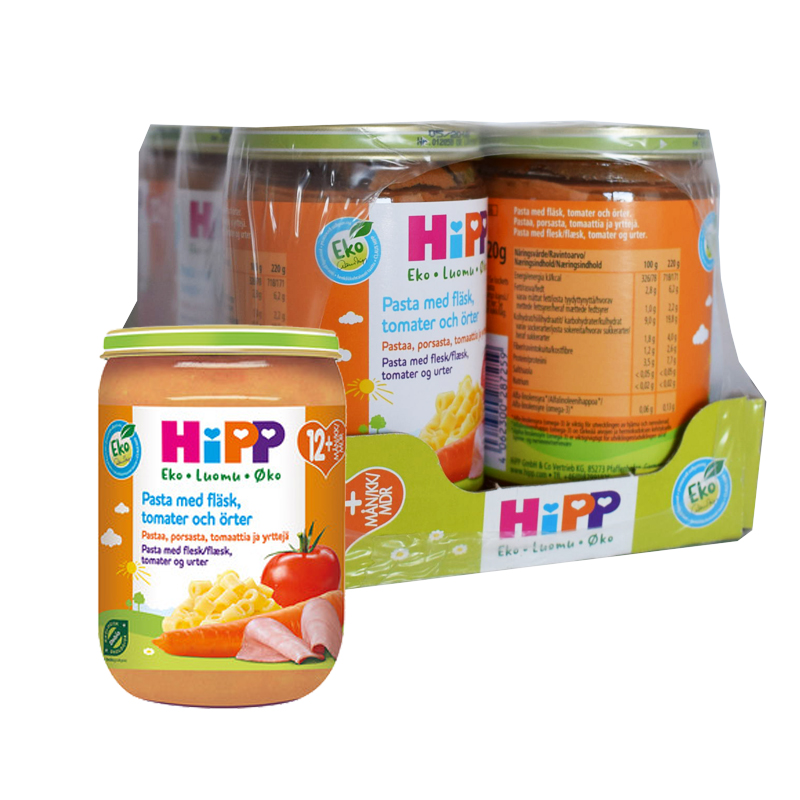 Eko Hel Låda Barnmat Pasta med Fläsk 6-pack - 25% rabatt