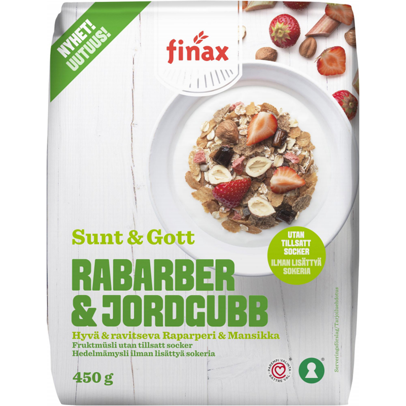 Müsli Rabarber & Jordgubb - 32% rabatt