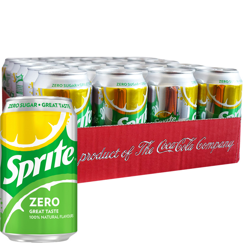 Hel Platta Läsk "Sprite Zero" 24 x 33cl - 50% rabatt
