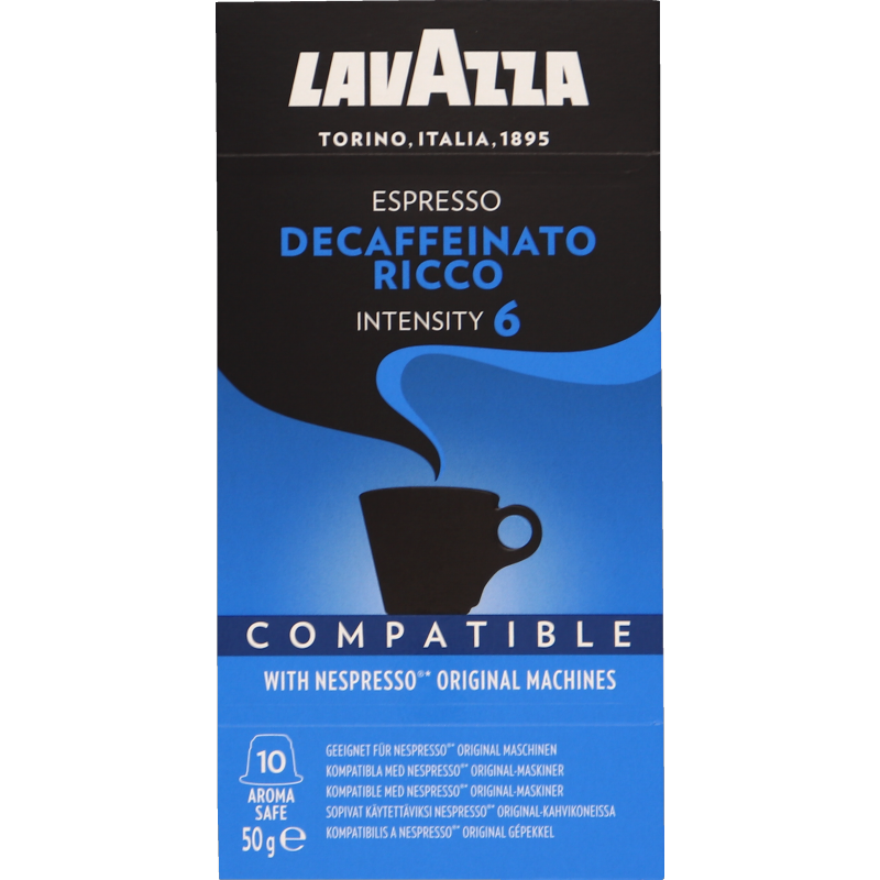 Koffeinfria Kaffekaplsar Espresso Decaf Ricco 10-pack - 17% rabatt