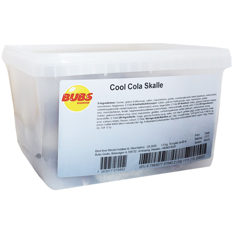 Hel Låda Godis "Cool Cola Skalle" 1,5kg - 20% rabatt