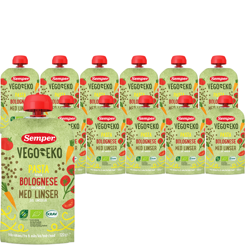 Vegetarisk Pasta Bolognese 6M 12-pack - 80% rabatt