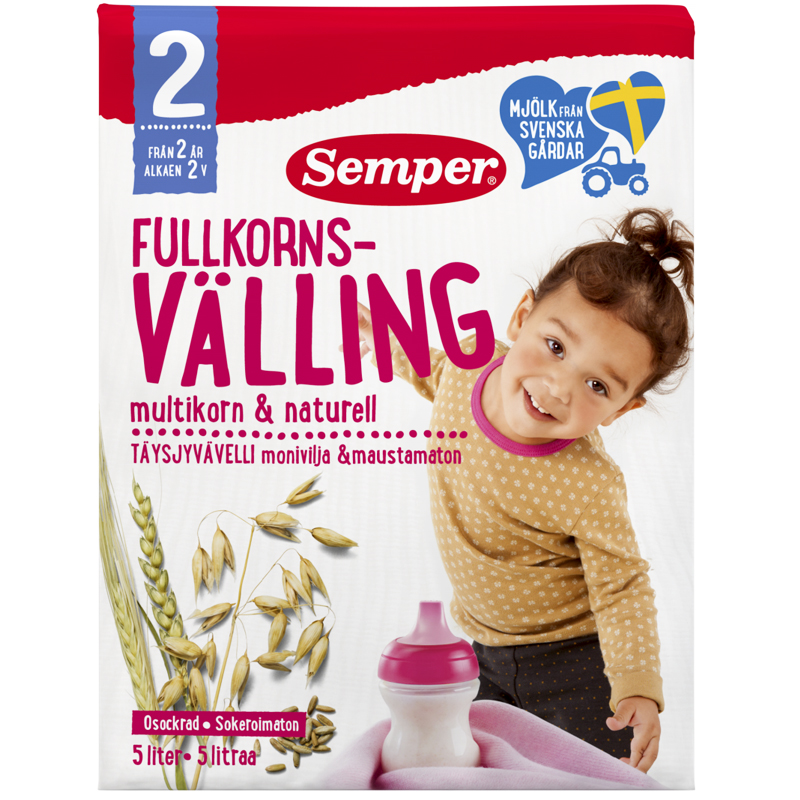 Barnmat Fullkornsvälling & Naturell 725g - 30% rabatt