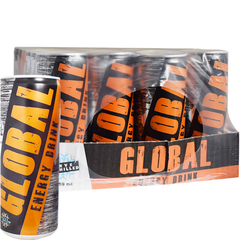 Hel Platta Energidryck "Global" 24 x 250ml - 62% rabatt