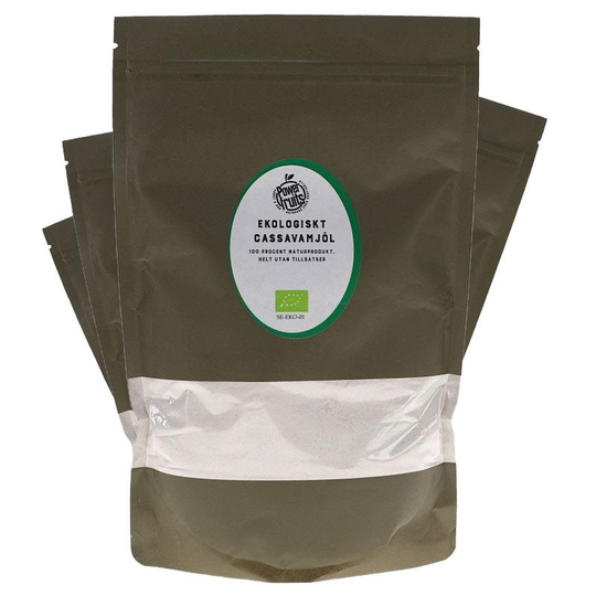 Powerfruits Cassava Mjöl Eko 4-pack
