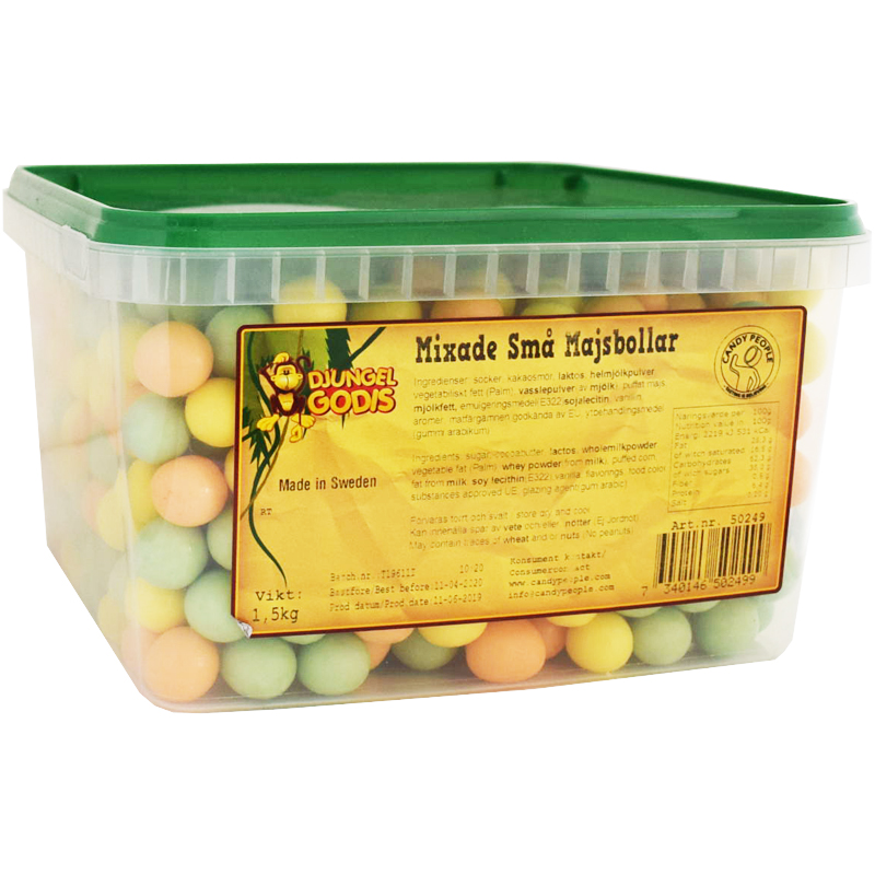 Mixade små majsbollar 1,5 Kg - 53% rabatt