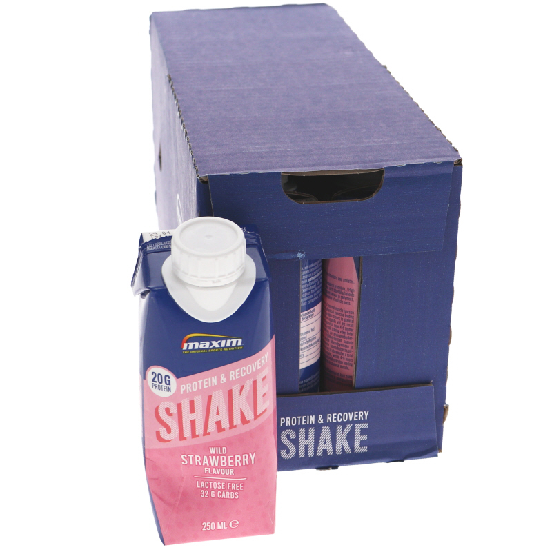 Max Protein & Recovery Shake Wild Strawberry 12-pack - 43% rabatt