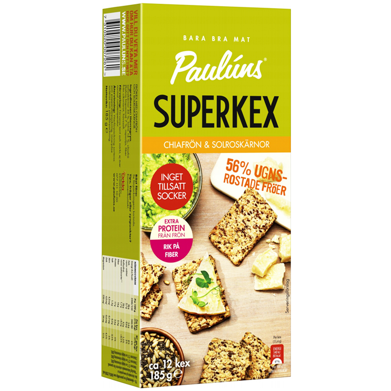 Frökex Chiafrön & Solroskärnor 185g - 33% rabatt