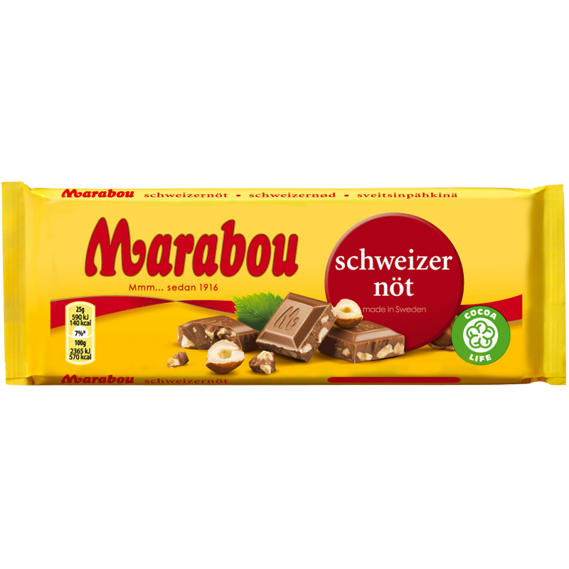 Marabou Chokladkaka Schweizernöt - 33% rabatt