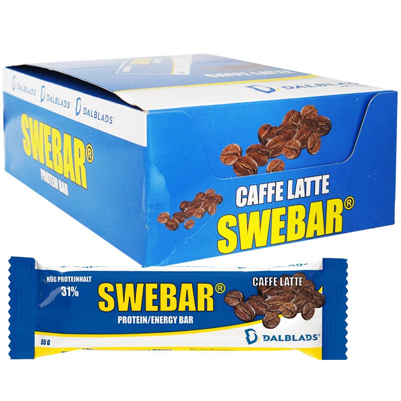 Hel Låda Proteinbars Caffe Latte 20 x 55g - 50% rabatt
