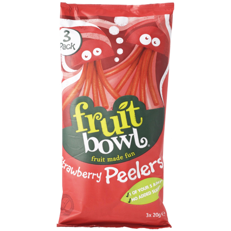 Fruktsnacks "Strawberry Peelers" 3 x 20g - 48% rabatt