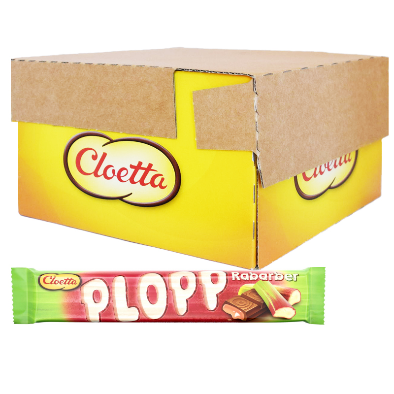 Hel Låda "Plopp Rabarber" 35 x 50g - 67% rabatt