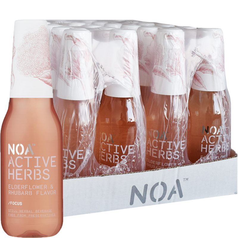 Hel Platta Dryck "Elderflower & Rhubarb" 24 x 314ml - 79% rabatt