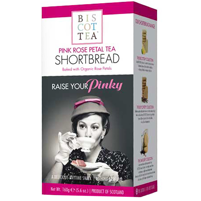 Brödkakor "Shortbread Pink Rose" 160g - 45% rabatt