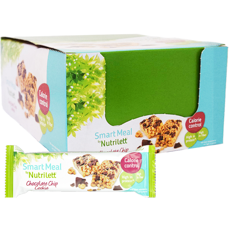 Hel Låda Måltidsersättningsbars "Chocolate Chip" 20 x 60g - 63% rabatt