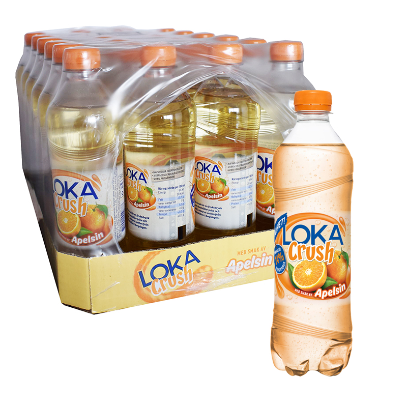 Hel Platta Loka "Crush" Apelsin 24 x 50cl - 66% rabatt