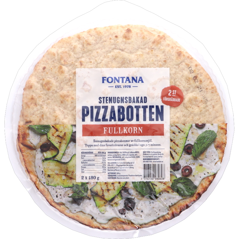Pizzabotten Fullkorn 2-pack - 28% rabatt