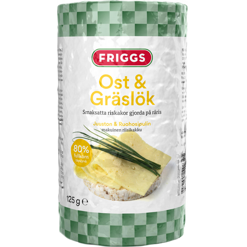 Riskakor Ost & Gräslök 125g - 33% rabatt