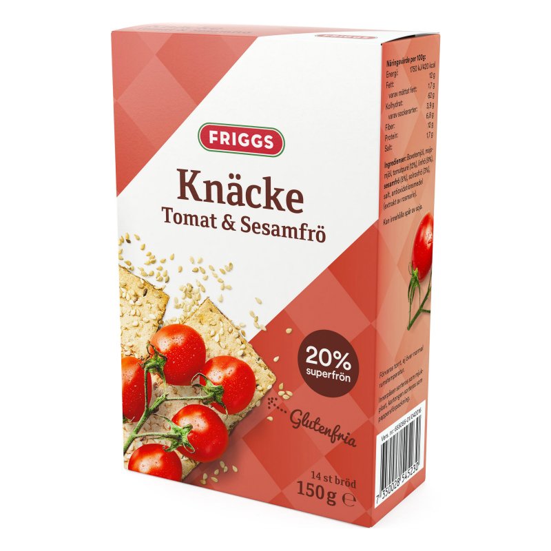 Knäckebröd Tomat & Sesamfrö 150g - 25% rabatt