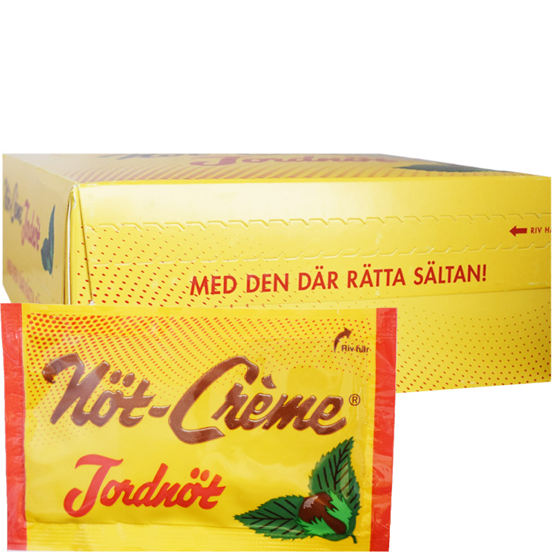 Hel Låda Godis "Nöt Creme" Jordnöt 80 x 18g - 60% rabatt