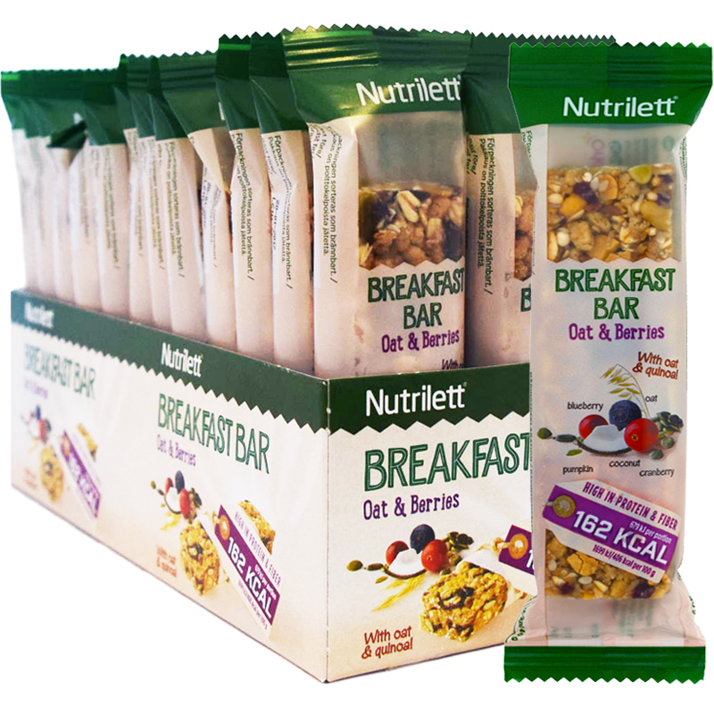 Hel Låda Frukostbars "Oat & Berries" 24 x 40g - 83% rabatt