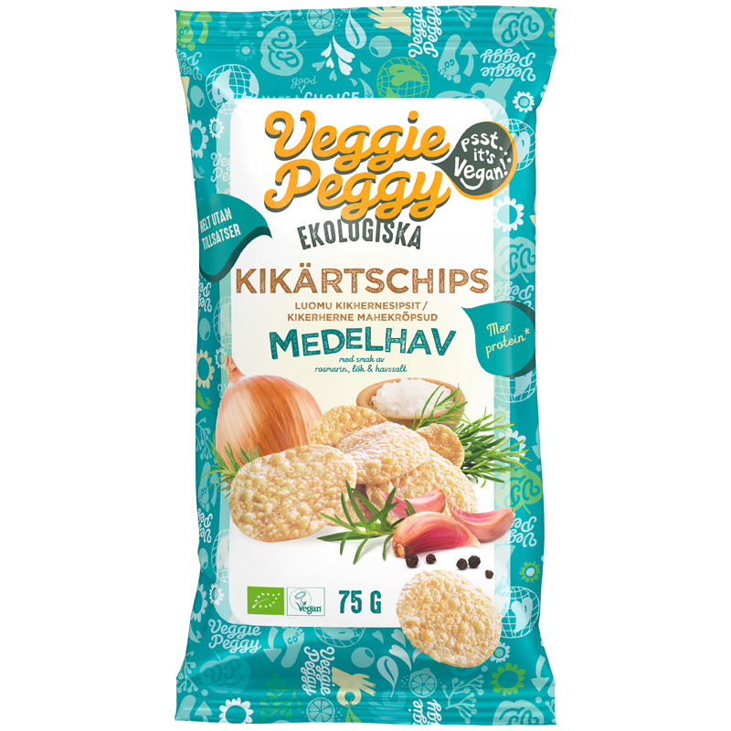 Eko Kikärtschips Medelhavskryddor - 24% rabatt